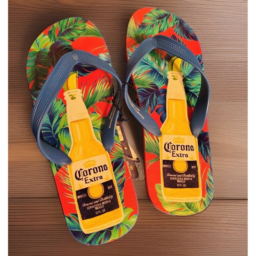 Men's Corona Extra Tropical Beach Vacay Flip-Flop Sandals Size 9 NWT